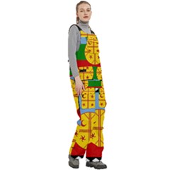 Women s Side Zip Front Pouch Ski And Snowboard Bib Pants	 