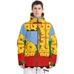 Flag Of The Mapuches Svg Men s Multi Pockets Zip Ski and Snowboard Waterproof Breathable Jacket
