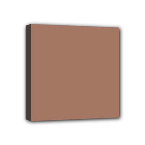 Mocha Mousse Hex Code #a47864 Mini Canvas 4  x 4  (Stretched) from ArtsNow.com