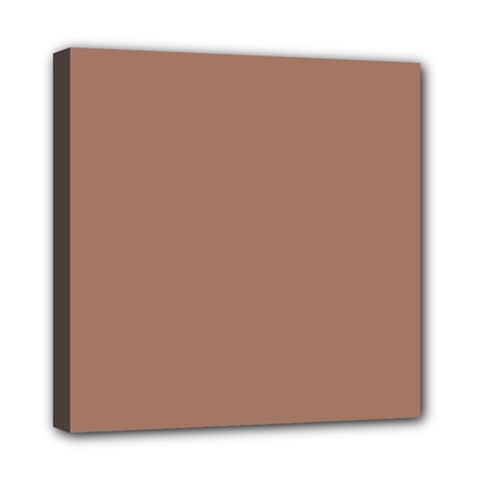 Mocha Mousse Hex Code #a47864 Mini Canvas 8  x 8  (Stretched) from ArtsNow.com
