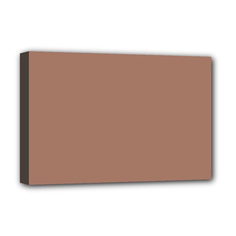 Mocha Mousse Hex Code #a47864 Deluxe Canvas 18  x 12  (Stretched) from ArtsNow.com
