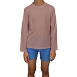 Mocha Mousse Hex Code #a47864 Kids  Long Sleeve Swimwear