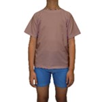 Mocha Mousse Hex Code #a47864 Kids  Short Sleeve Swimwear