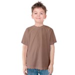 Mocha Mousse Hex Code #a47864 Kids  Cotton T-Shirt