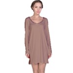 Mocha Mousse Hex Code #a47864 Long Sleeve Nightdress