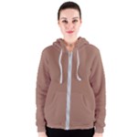 Mocha Mousse Hex Code #a47864 Women s Zipper Hoodie