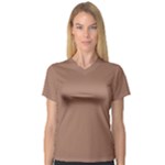 Mocha Mousse Hex Code #a47864 V-Neck Sport Mesh T-Shirt
