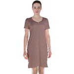 Mocha Mousse Hex Code #a47864 Short Sleeve Nightdress