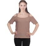 Mocha Mousse Hex Code #a47864 Cutout Shoulder T-Shirt