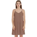 Mocha Mousse Hex Code #a47864 Mini Camis Dress With Pockets