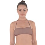 Mocha Mousse Hex Code #a47864 Tie Back Bikini Top