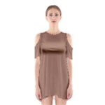 Mocha Mousse Hex Code #a47864 Shoulder Cutout One Piece Dress