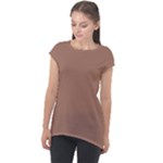 Mocha Mousse Hex Code #a47864 Cap Sleeve High Low Top