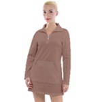 Mocha Mousse Hex Code #a47864 Women s Long Sleeve Casual Dress