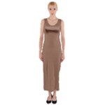Mocha Mousse Hex Code #a47864 Fitted Maxi Dress