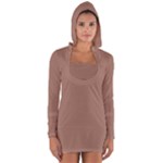 Mocha Mousse Hex Code #a47864 Long Sleeve Hooded T-shirt