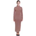 Mocha Mousse Hex Code #a47864 Turtleneck Maxi Dress