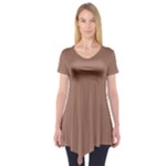 Mocha Mousse Hex Code #a47864 Short Sleeve Tunic 