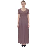 Mocha Mousse Hex Code #a47864 High Waist Short Sleeve Maxi Dress