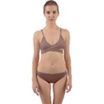 Mocha Mousse Hex Code #a47864 Wrap Around Bikini Set