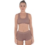 Mocha Mousse Hex Code #a47864 Racerback Boyleg Bikini Set