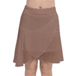 Mocha Mousse Hex Code #a47864 Chiffon Wrap Front Skirt