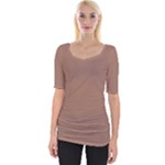 Mocha Mousse Hex Code #a47864 Wide Neckline T-Shirt