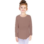 Mocha Mousse Hex Code #a47864 Kids  Long Sleeve T-Shirt
