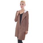 Mocha Mousse Hex Code #a47864 Hooded Pocket Cardigan