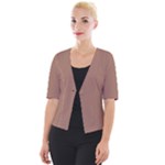 Mocha Mousse Hex Code #a47864 Cropped Button Cardigan