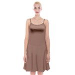 Mocha Mousse Hex Code #a47864 Spaghetti Strap Velvet Dress