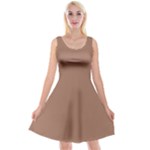 Mocha Mousse Hex Code #a47864 Reversible Velvet Sleeveless Dress
