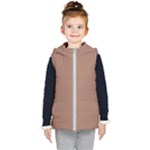 Mocha Mousse Hex Code #a47864 Kids  Hooded Puffer Vest