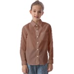 Mocha Mousse Hex Code #a47864 Kids  Long Sleeve Shirt