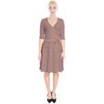 Mocha Mousse Hex Code #a47864 Wrap Up Cocktail Dress
