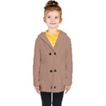Mocha Mousse Hex Code #a47864 Kids  Double Breasted Button Coat