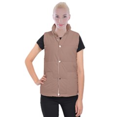 Mocha Mousse Hex Code #a47864 Women s Button Up Vest from ArtsNow.com