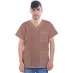 Mocha Mousse Hex Code #a47864 Men s V-Neck Scrub Top