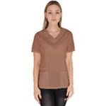 Mocha Mousse Hex Code #a47864 Women s V-Neck Scrub Top