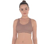 Mocha Mousse Hex Code #a47864 Cross String Back Sports Bra
