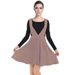 Mocha Mousse Hex Code #a47864 Plunge Pinafore Dress