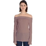 Mocha Mousse Hex Code #a47864 Off Shoulder Long Sleeve Top