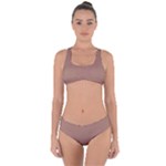 Mocha Mousse Hex Code #a47864 Criss Cross Bikini Set
