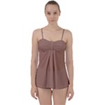 Mocha Mousse Hex Code #a47864 Babydoll Tankini Set