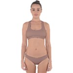 Mocha Mousse Hex Code #a47864 Cross Back Hipster Bikini Set
