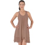 Mocha Mousse Hex Code #a47864 Show Some Back Chiffon Dress