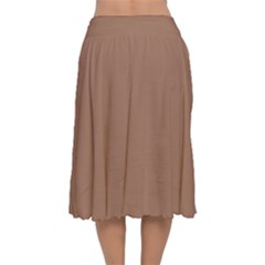 Velvet Flared Midi Skirt 
