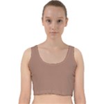 Mocha Mousse Hex Code #a47864 Velvet Racer Back Crop Top