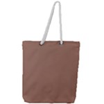 Mocha Mousse Hex Code #a47864 Full Print Rope Handle Tote (Large)