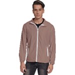 Mocha Mousse Hex Code #a47864 Men s High Neck Windbreaker